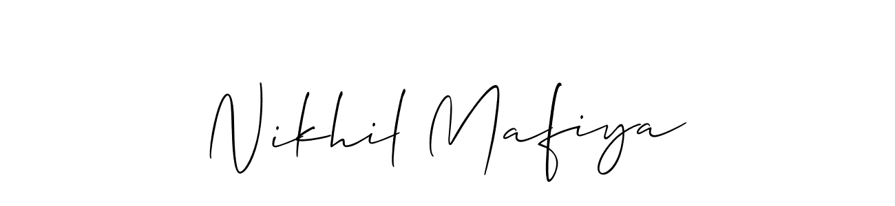 You can use this online signature creator to create a handwritten signature for the name Nikhil Mafiya. This is the best online autograph maker. Nikhil Mafiya signature style 2 images and pictures png