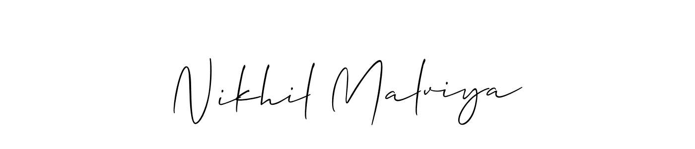 Also we have Nikhil Malviya name is the best signature style. Create professional handwritten signature collection using Allison_Script autograph style. Nikhil Malviya signature style 2 images and pictures png