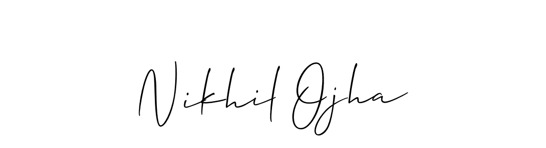 Create a beautiful signature design for name Nikhil Ojha. With this signature (Allison_Script) fonts, you can make a handwritten signature for free. Nikhil Ojha signature style 2 images and pictures png