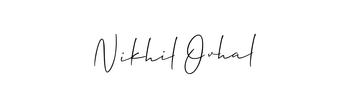 Also we have Nikhil Ovhal name is the best signature style. Create professional handwritten signature collection using Allison_Script autograph style. Nikhil Ovhal signature style 2 images and pictures png