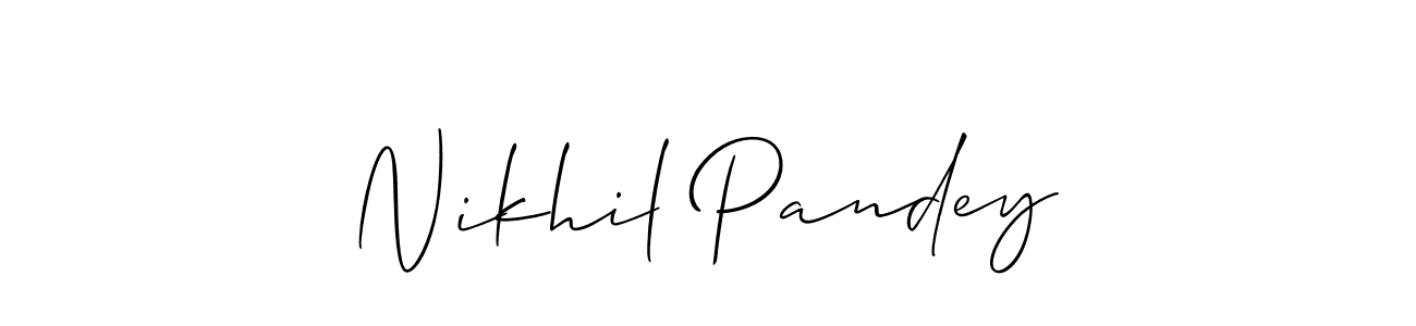 Similarly Allison_Script is the best handwritten signature design. Signature creator online .You can use it as an online autograph creator for name Nikhil Pandey. Nikhil Pandey signature style 2 images and pictures png