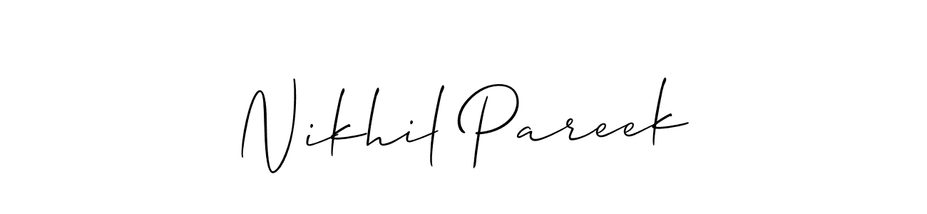 See photos of Nikhil Pareek official signature by Spectra . Check more albums & portfolios. Read reviews & check more about Allison_Script font. Nikhil Pareek signature style 2 images and pictures png