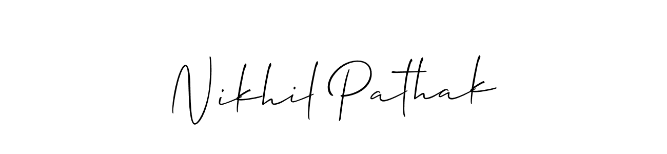 Make a beautiful signature design for name Nikhil Pathak. Use this online signature maker to create a handwritten signature for free. Nikhil Pathak signature style 2 images and pictures png