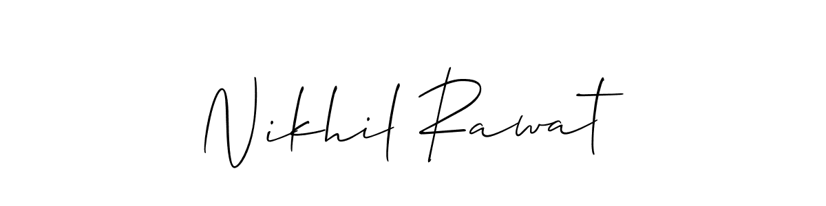 Also we have Nikhil Rawat name is the best signature style. Create professional handwritten signature collection using Allison_Script autograph style. Nikhil Rawat signature style 2 images and pictures png