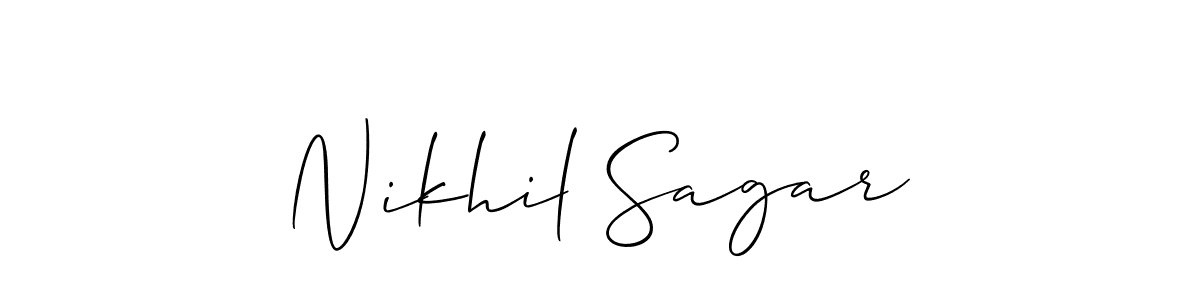 Similarly Allison_Script is the best handwritten signature design. Signature creator online .You can use it as an online autograph creator for name Nikhil Sagar. Nikhil Sagar signature style 2 images and pictures png