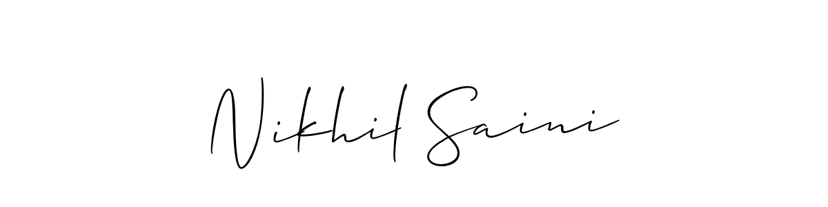 You can use this online signature creator to create a handwritten signature for the name Nikhil Saini. This is the best online autograph maker. Nikhil Saini signature style 2 images and pictures png