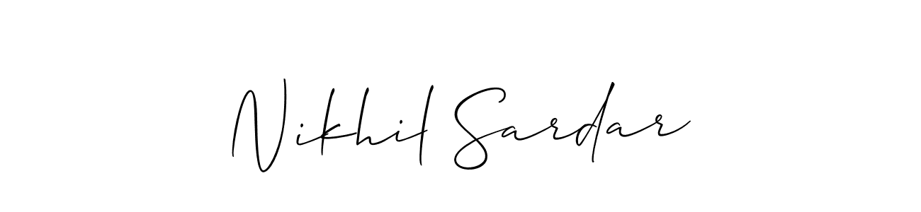 Once you've used our free online signature maker to create your best signature Allison_Script style, it's time to enjoy all of the benefits that Nikhil Sardar name signing documents. Nikhil Sardar signature style 2 images and pictures png
