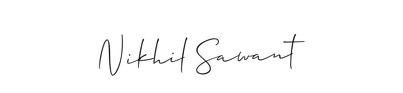 This is the best signature style for the Nikhil Sawant name. Also you like these signature font (Allison_Script). Mix name signature. Nikhil Sawant signature style 2 images and pictures png