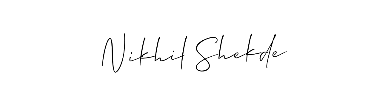 Similarly Allison_Script is the best handwritten signature design. Signature creator online .You can use it as an online autograph creator for name Nikhil Shekde. Nikhil Shekde signature style 2 images and pictures png