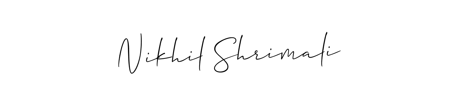 Also we have Nikhil Shrimali name is the best signature style. Create professional handwritten signature collection using Allison_Script autograph style. Nikhil Shrimali signature style 2 images and pictures png