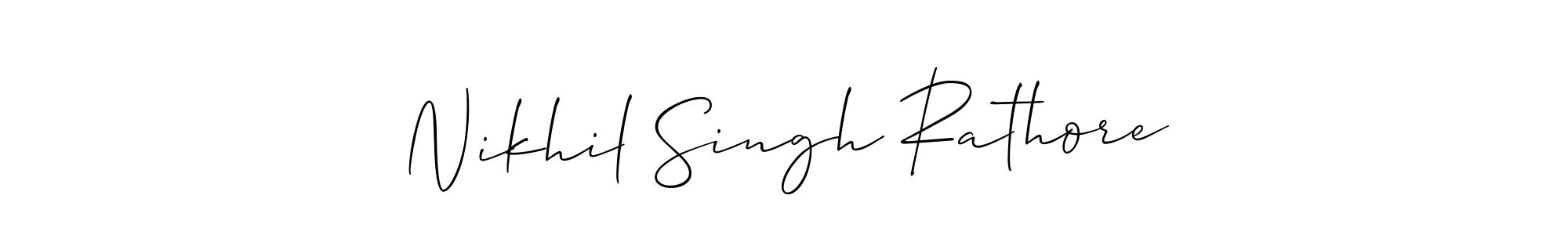 Allison_Script is a professional signature style that is perfect for those who want to add a touch of class to their signature. It is also a great choice for those who want to make their signature more unique. Get Nikhil Singh Rathore name to fancy signature for free. Nikhil Singh Rathore signature style 2 images and pictures png