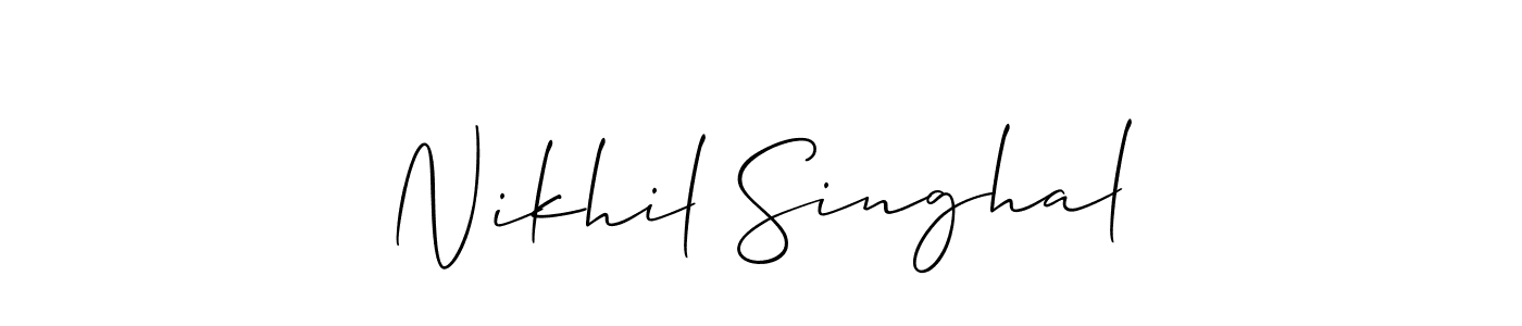 Nikhil Singhal stylish signature style. Best Handwritten Sign (Allison_Script) for my name. Handwritten Signature Collection Ideas for my name Nikhil Singhal. Nikhil Singhal signature style 2 images and pictures png