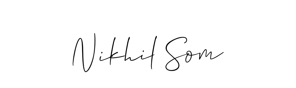 Similarly Allison_Script is the best handwritten signature design. Signature creator online .You can use it as an online autograph creator for name Nikhil Som. Nikhil Som signature style 2 images and pictures png