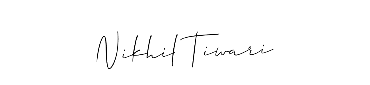 Design your own signature with our free online signature maker. With this signature software, you can create a handwritten (Allison_Script) signature for name Nikhil Tiwari. Nikhil Tiwari signature style 2 images and pictures png