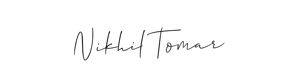 You should practise on your own different ways (Allison_Script) to write your name (Nikhil Tomar) in signature. don't let someone else do it for you. Nikhil Tomar signature style 2 images and pictures png