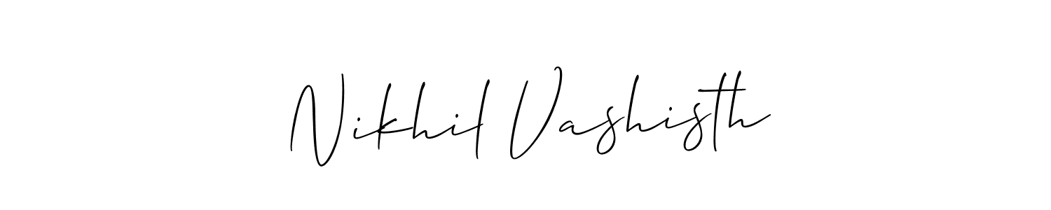 Make a beautiful signature design for name Nikhil Vashisth. Use this online signature maker to create a handwritten signature for free. Nikhil Vashisth signature style 2 images and pictures png