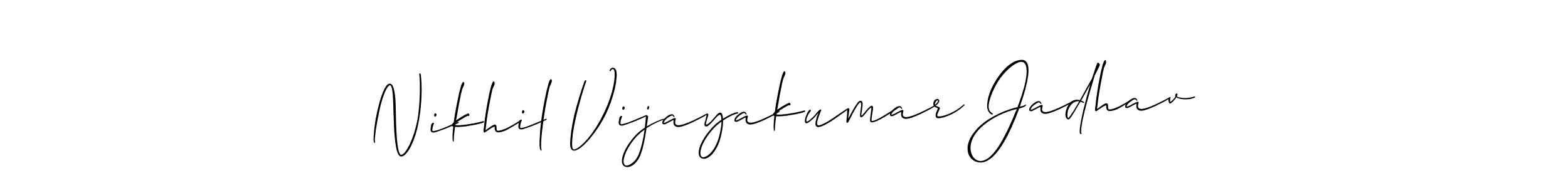 Also You can easily find your signature by using the search form. We will create Nikhil Vijayakumar Jadhav name handwritten signature images for you free of cost using Allison_Script sign style. Nikhil Vijayakumar Jadhav signature style 2 images and pictures png