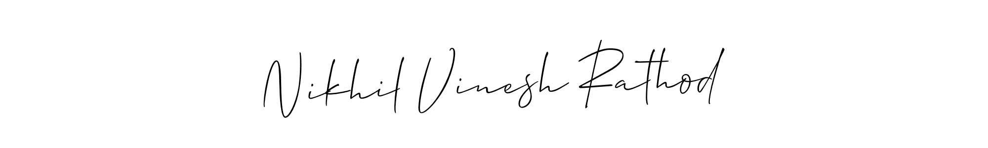 Also we have Nikhil Vinesh Rathod name is the best signature style. Create professional handwritten signature collection using Allison_Script autograph style. Nikhil Vinesh Rathod signature style 2 images and pictures png