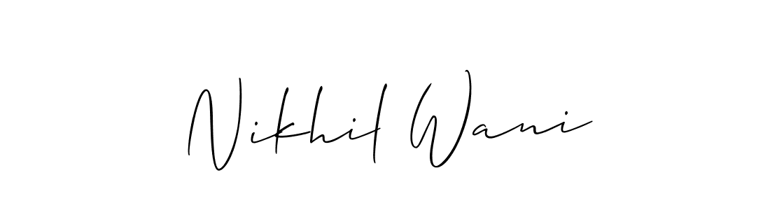 Similarly Allison_Script is the best handwritten signature design. Signature creator online .You can use it as an online autograph creator for name Nikhil Wani. Nikhil Wani signature style 2 images and pictures png