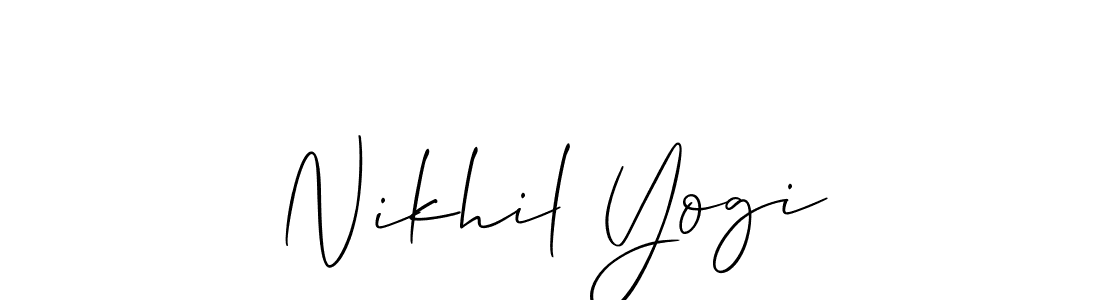 The best way (Allison_Script) to make a short signature is to pick only two or three words in your name. The name Nikhil Yogi include a total of six letters. For converting this name. Nikhil Yogi signature style 2 images and pictures png