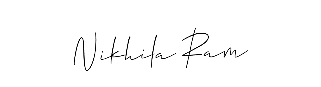 Nikhila Ram stylish signature style. Best Handwritten Sign (Allison_Script) for my name. Handwritten Signature Collection Ideas for my name Nikhila Ram. Nikhila Ram signature style 2 images and pictures png