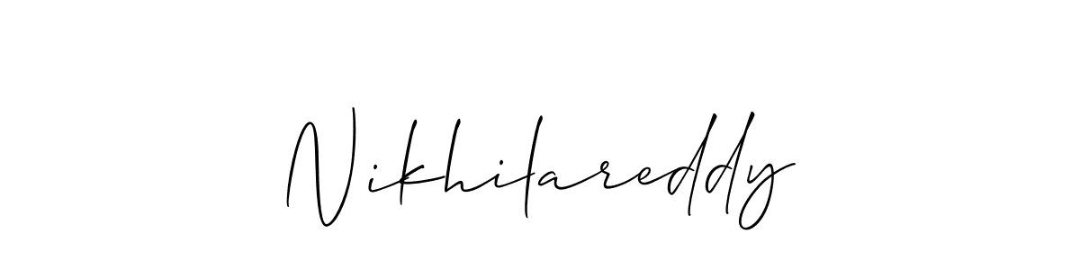 Design your own signature with our free online signature maker. With this signature software, you can create a handwritten (Allison_Script) signature for name Nikhilareddy. Nikhilareddy signature style 2 images and pictures png