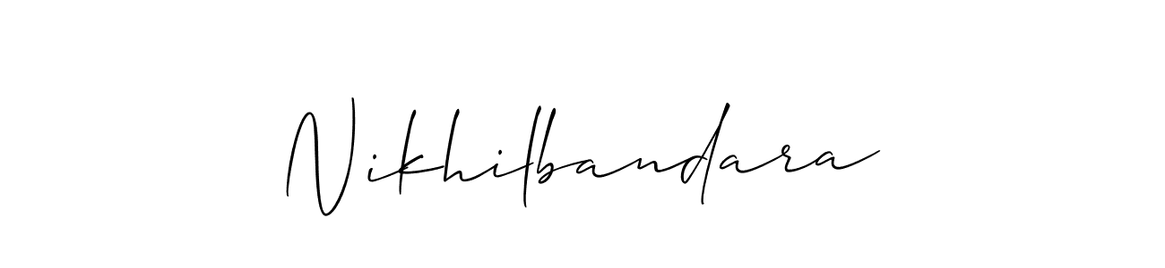 This is the best signature style for the Nikhilbandara name. Also you like these signature font (Allison_Script). Mix name signature. Nikhilbandara signature style 2 images and pictures png