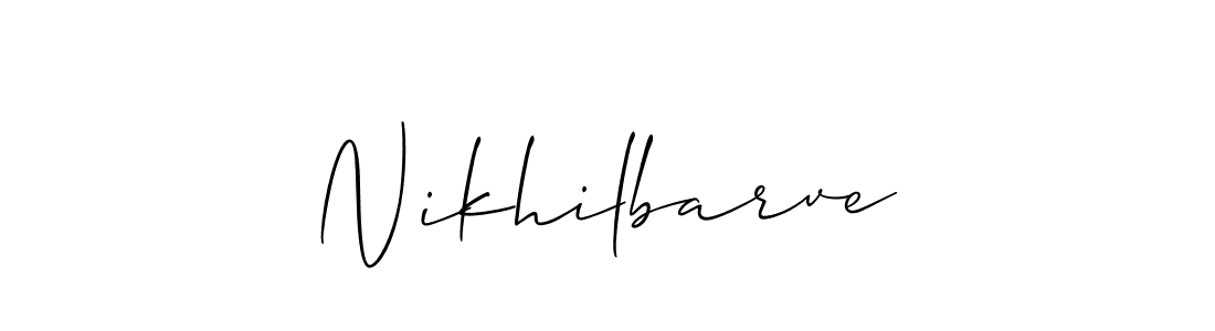 Also You can easily find your signature by using the search form. We will create Nikhilbarve name handwritten signature images for you free of cost using Allison_Script sign style. Nikhilbarve signature style 2 images and pictures png