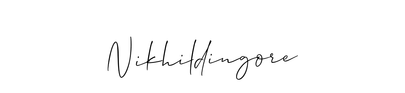 Also You can easily find your signature by using the search form. We will create Nikhildingore name handwritten signature images for you free of cost using Allison_Script sign style. Nikhildingore signature style 2 images and pictures png