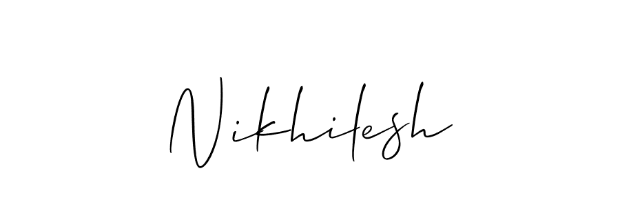 It looks lik you need a new signature style for name Nikhilesh. Design unique handwritten (Allison_Script) signature with our free signature maker in just a few clicks. Nikhilesh signature style 2 images and pictures png