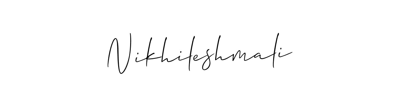 if you are searching for the best signature style for your name Nikhileshmali. so please give up your signature search. here we have designed multiple signature styles  using Allison_Script. Nikhileshmali signature style 2 images and pictures png