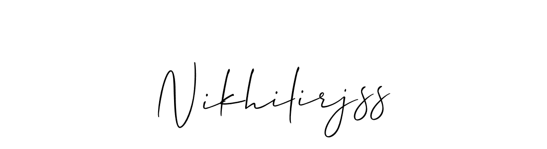 Similarly Allison_Script is the best handwritten signature design. Signature creator online .You can use it as an online autograph creator for name Nikhilirjss. Nikhilirjss signature style 2 images and pictures png