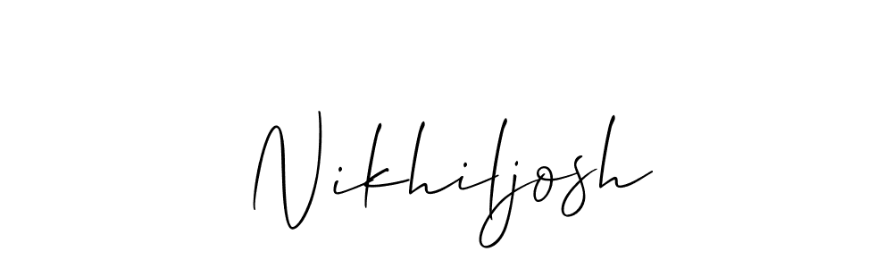 The best way (Allison_Script) to make a short signature is to pick only two or three words in your name. The name Nikhiljosh include a total of six letters. For converting this name. Nikhiljosh signature style 2 images and pictures png