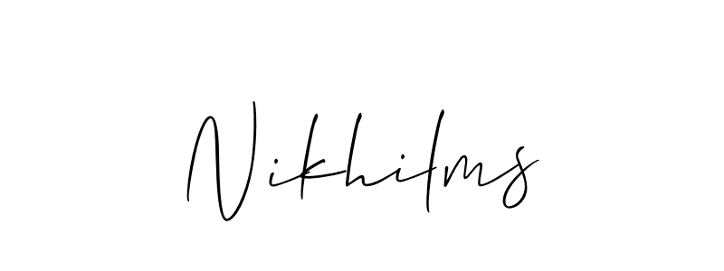 It looks lik you need a new signature style for name Nikhilms. Design unique handwritten (Allison_Script) signature with our free signature maker in just a few clicks. Nikhilms signature style 2 images and pictures png