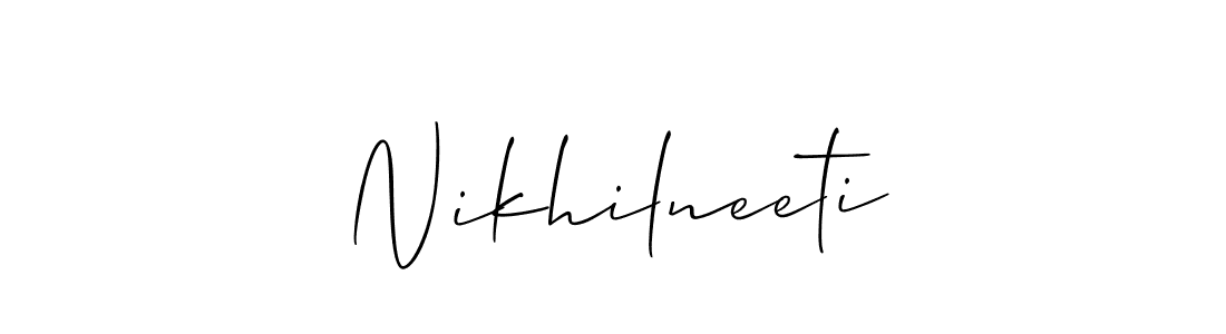 if you are searching for the best signature style for your name Nikhilneeti. so please give up your signature search. here we have designed multiple signature styles  using Allison_Script. Nikhilneeti signature style 2 images and pictures png