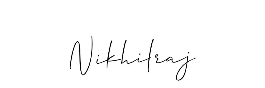 Nikhilraj stylish signature style. Best Handwritten Sign (Allison_Script) for my name. Handwritten Signature Collection Ideas for my name Nikhilraj. Nikhilraj signature style 2 images and pictures png