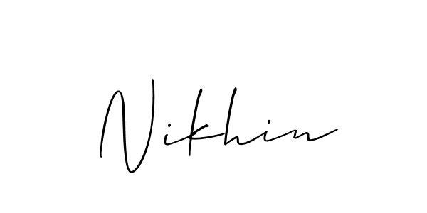 How to Draw Nikhin signature style? Allison_Script is a latest design signature styles for name Nikhin. Nikhin signature style 2 images and pictures png