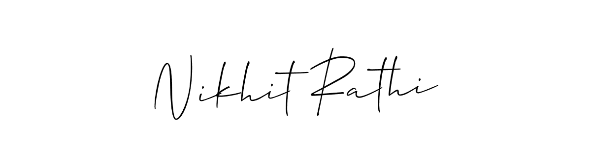 Also You can easily find your signature by using the search form. We will create Nikhit Rathi name handwritten signature images for you free of cost using Allison_Script sign style. Nikhit Rathi signature style 2 images and pictures png