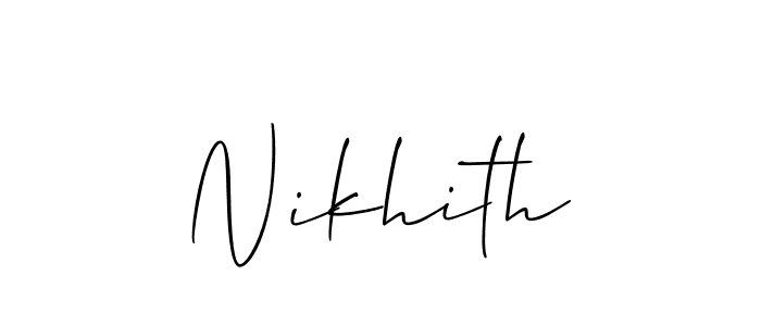 Make a beautiful signature design for name Nikhith. Use this online signature maker to create a handwritten signature for free. Nikhith signature style 2 images and pictures png