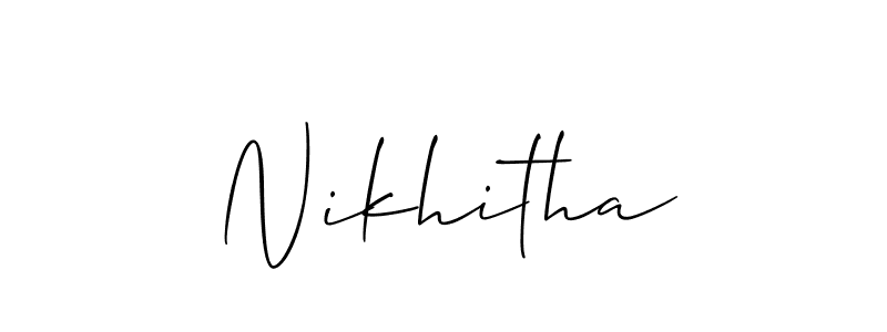 Make a short Nikhitha signature style. Manage your documents anywhere anytime using Allison_Script. Create and add eSignatures, submit forms, share and send files easily. Nikhitha signature style 2 images and pictures png