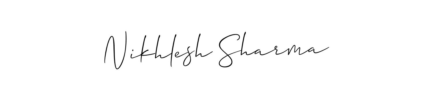 Check out images of Autograph of Nikhlesh Sharma name. Actor Nikhlesh Sharma Signature Style. Allison_Script is a professional sign style online. Nikhlesh Sharma signature style 2 images and pictures png