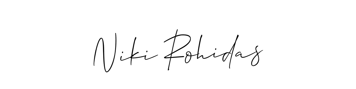 Design your own signature with our free online signature maker. With this signature software, you can create a handwritten (Allison_Script) signature for name Niki Rohidas. Niki Rohidas signature style 2 images and pictures png