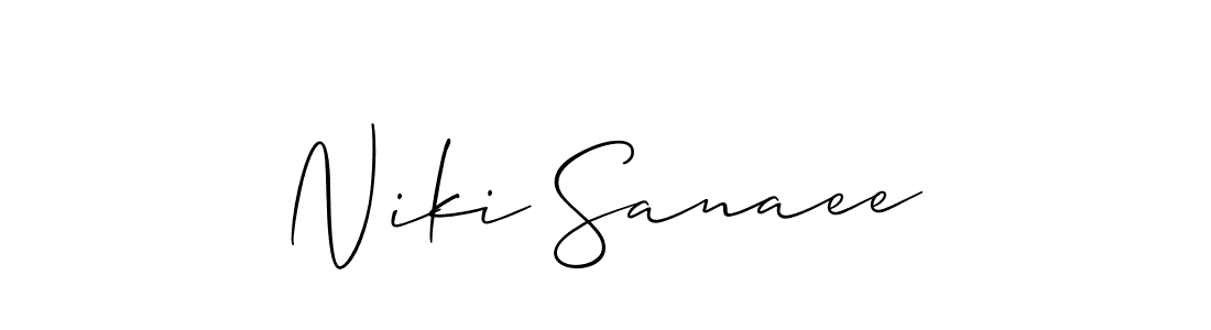 It looks lik you need a new signature style for name Niki Sanaee. Design unique handwritten (Allison_Script) signature with our free signature maker in just a few clicks. Niki Sanaee signature style 2 images and pictures png