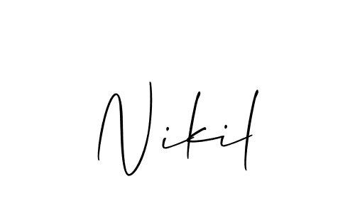 Make a short Nikil signature style. Manage your documents anywhere anytime using Allison_Script. Create and add eSignatures, submit forms, share and send files easily. Nikil signature style 2 images and pictures png