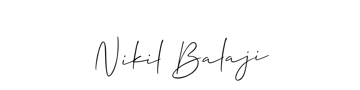 How to Draw Nikil Balaji signature style? Allison_Script is a latest design signature styles for name Nikil Balaji. Nikil Balaji signature style 2 images and pictures png