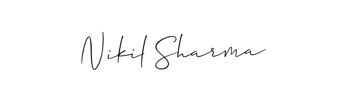 Here are the top 10 professional signature styles for the name Nikil Sharma. These are the best autograph styles you can use for your name. Nikil Sharma signature style 2 images and pictures png