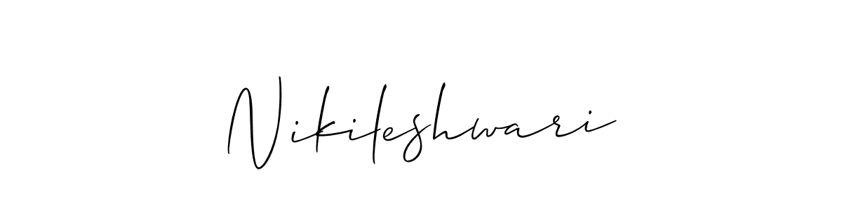 Create a beautiful signature design for name Nikileshwari. With this signature (Allison_Script) fonts, you can make a handwritten signature for free. Nikileshwari signature style 2 images and pictures png