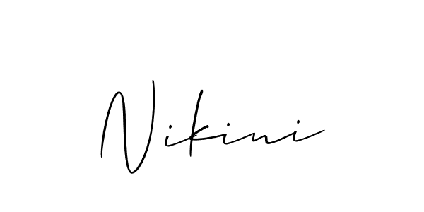 The best way (Allison_Script) to make a short signature is to pick only two or three words in your name. The name Nikini include a total of six letters. For converting this name. Nikini signature style 2 images and pictures png