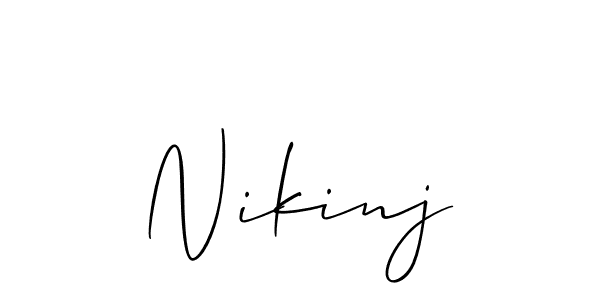Also we have Nikinj name is the best signature style. Create professional handwritten signature collection using Allison_Script autograph style. Nikinj signature style 2 images and pictures png