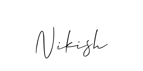 Make a beautiful signature design for name Nikish. Use this online signature maker to create a handwritten signature for free. Nikish signature style 2 images and pictures png